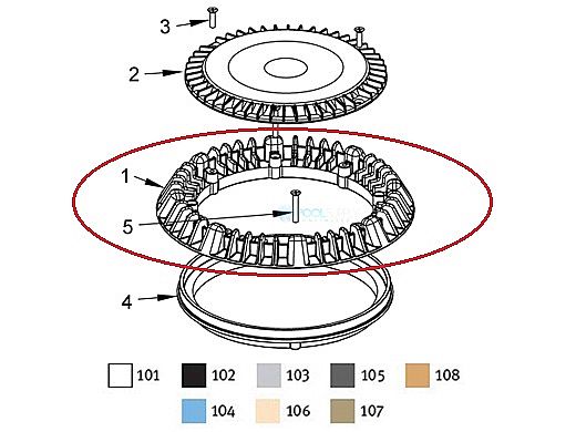 AquaStar 8" Round Vented Riser Ring | For 8AVxxx, LP8AVxxx, RFS9xxx, LPRFS9xxx Retrofits Dark Grey | 8RR105