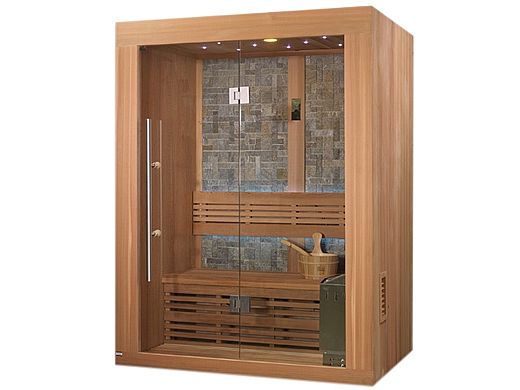 GoldenDesigns Vasteras Luxury Edition 2-3 Person Traditional Steam Sauna | Cedar | GDI-7289-01L Cedar