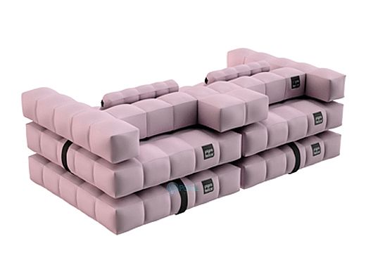 Pigro Felice Modul'Air 2-in-1 Inflatable Sofa Double Lounger Pool Float | Rose Pink | 921986-RPINK