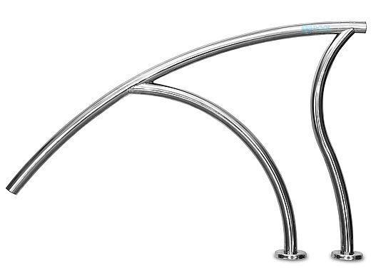 SR Smith Designer Series Deck to Deck Return Stair Rail | 1.90" x .065" Thickness 304 Stainless Steel | DR-D3D50065