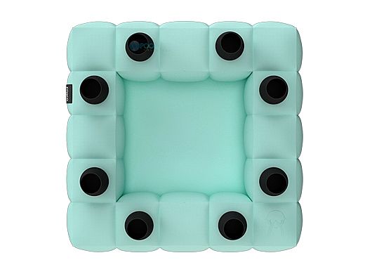 Pigro Felice Modul'Air 2-in-1 Inflatable Drink Cooler Pool Float Bar | Aquamarine Green | 921992-AGREEN