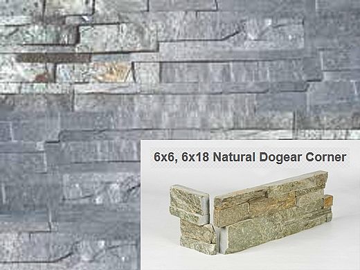 Natural Stone Dogear Corner | Ostrich Grey | Quartzite