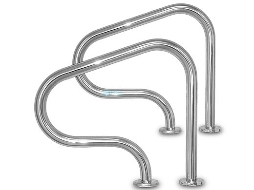 Inter-Fab Deck Top Mounted G3DE Figure 4 Economy Grab Rail Flanged Pair | 1.90" x .049" Thickness Powder Coated Copper Vein | G3DE049-FL-4