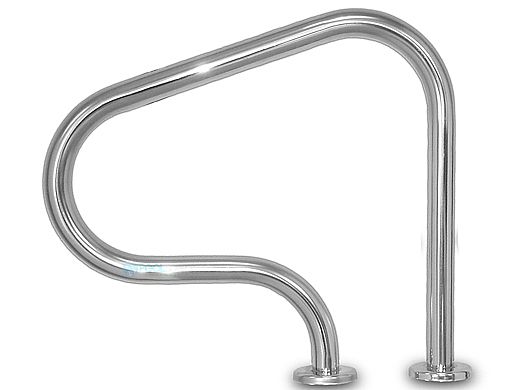 SR Smith Deck Top Mounted G3DE Figure 4 Economy Grab Rail Flanged Single | 1.90" x .049" Thickness 304 Stainless Steel | Flange Mounting Hardware and Escutcheons Included | G3DE049-FL-SINGLE