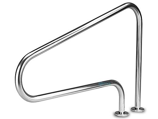 Inter-Fab Deck Top Mounted D3D 3 Bend Flanged Stair Rail | 1.90" x .049" Thickness Powder Coated Copper Vein | D3D50049-FL-4