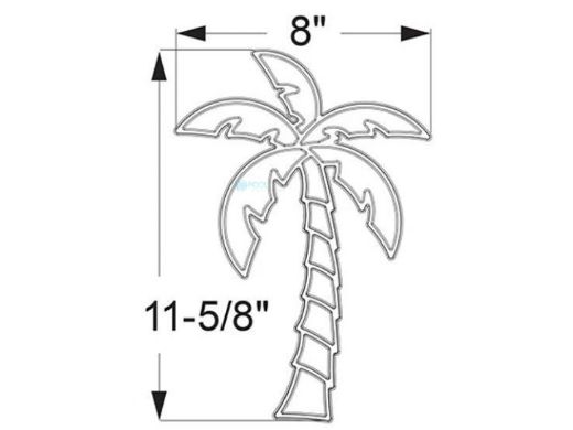 AquaStar Swim Designs Small Palm Tree Pre-Filled Frame | F2026-01