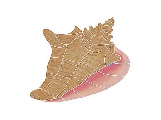 Artistry In Mosaics Conch Shell Mosaic | 11" x 9" | CSHTANS