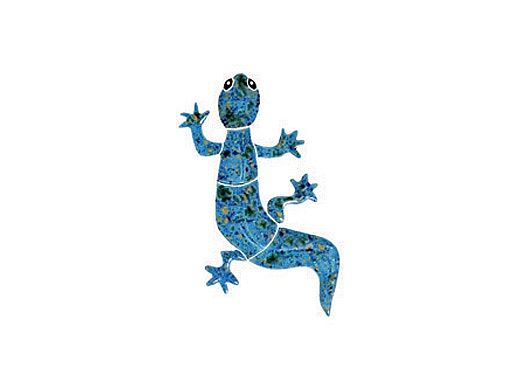 Artistry In Mosaics Gecko Blue Mosaic | Baby - 3" x 6" | GECBLUB