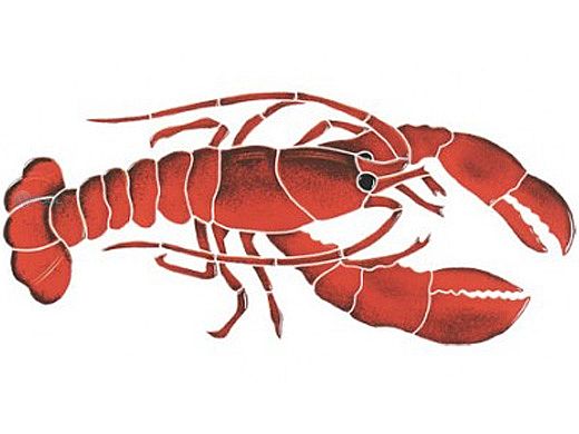 Artistry In Mosaics Lobster Mosaic | 7" x 16" | LOBREDM