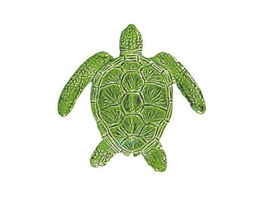 Artistry In Mosaics Loggerhead Turtle Mosaic | Green - 6" x 6" | TLOGREB