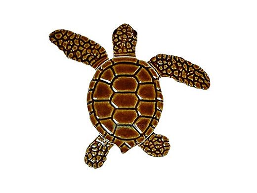 Artistry In Mosaics Loggerhead Turtle Mini Brown Mosaic | C -  4" | TLMBROCB