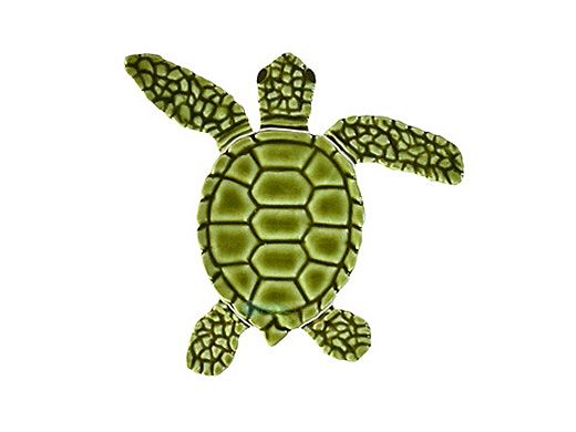 Artistry In Mosaics Loggerhead Turtle Mini Green Mosaic | C -  4" | TLMGRECB