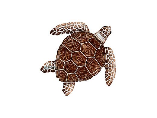 Artistry In Mosaics Loggerhead Turtle Brown Mosaic | Small - 8" x 8" | TLOBROS