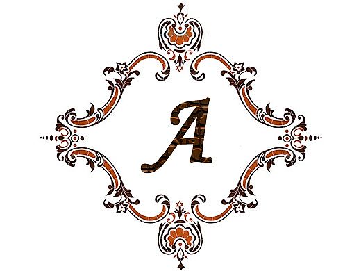 Artistry In Mosaics Monogram Medallion Personalized Mosaic | Brown - 56" x 60" | MMOBROL-P