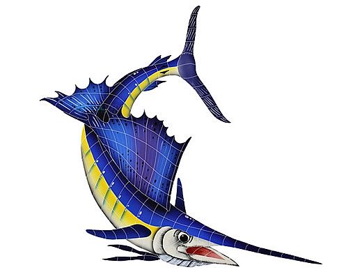 Artistry In Mosaics Sailfish Right Mosaic | Large - 48" x 46" | SAIBLURL