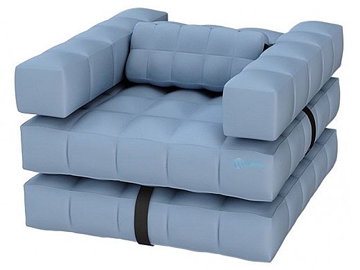 Pigro Felice Modul'Air 2-in-1 Inflatable Armchair Lounger Pool Float | Azur Blue | 921985-AZURBLUE