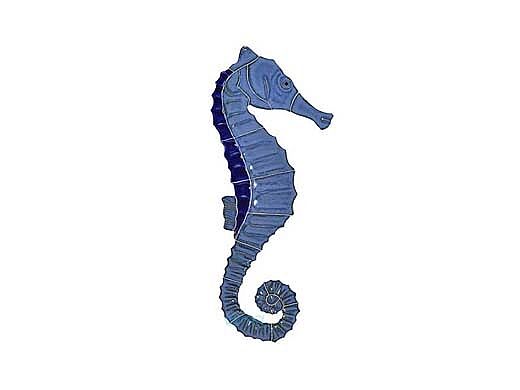 Artistry In Mosaics Seahorse Blue Mosaic | Small - 13" x 6" | SEABLURS