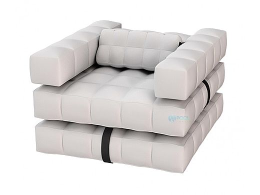 Pigro Felice Modul'Air 2-in-1 Inflatable Armchair Lounger Pool Float | Matte White | 921985-MWHITE