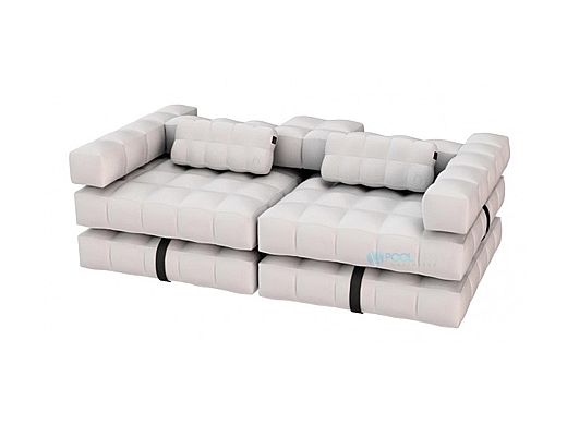 Pigro Felice Modul'Air 2-in-1 Inflatable Sofa Double Lounger Pool Float | Matte White | 921986-MWHITE
