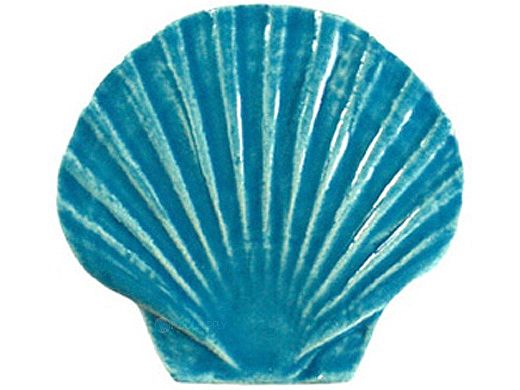 Artistry In Mosaics Seashell Mosaic | Aqua - 5" | SSHAQUB