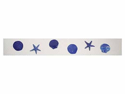 Artistry In Mosaics Step Markers Shells Blue Mosaic | 3" x 24" | SMSHEBLU