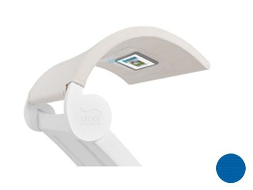 Ledge Lounger Signature Collection Chaise Shade | White Frame - Pacific Blue Fabric Stock Color | LL-SG-C-SH-W-STD-4601