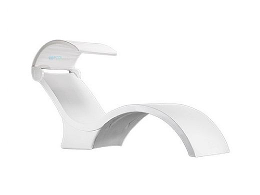 Ledge Lounger Signature Collection Chaise & Chaise Deep Shade | White Frame - Standard Fabric 4601 Pacific Blue | LL-SG-C-SH-WH-STD-4601PACIFIC