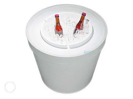 Ledge Lounger Signature Collection Ice Bin Side Table | White | LL-SG-IB-W