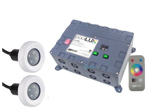SR Smith PoolLUX Premier Lighting Control System with Remote | Includes 2 Treo Light Kit | 2TR-pLX-PRM