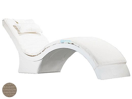Ledge Lounger Signature Collection Chaise Deep Cushion with Pillow | Standard Color Taupe | LL-SG-CD-CP-STD-4648