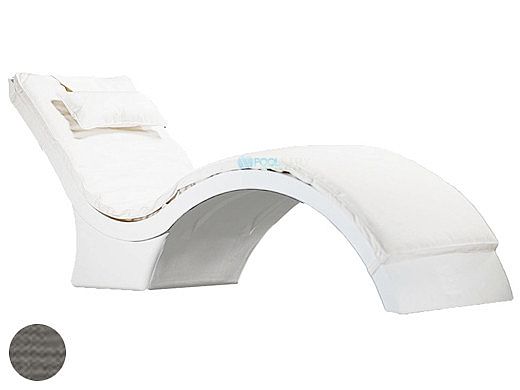 Ledge Lounger Signature Collection Chaise Deep Cushion with Pillow | Standard Color Charcoal Grey | LL-SG-CD-CP-STD-4644