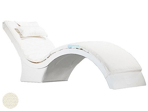 Ledge Lounger Signature Collection Chaise Deep Cushion with Pillow | Standard Color White | LL-SG-CD-CP-STD-4634