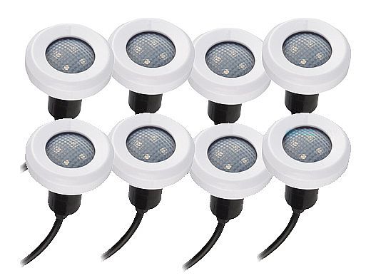 SR Smith Treo Color RGB LED Underwater Pool Light | 5W 12V 80' Cord | 8 Light Bulk Pack | FLED-C-TR-PK8