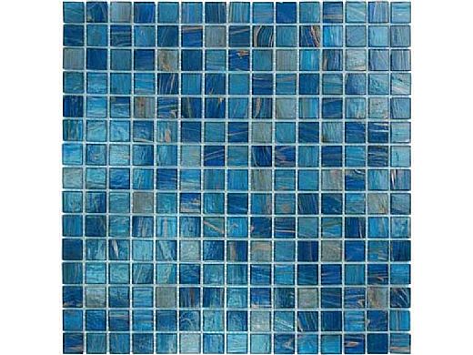 Artistry In Mosaics Venetian Series 3/4x3/4 Glass Tile | Blue Copper Blend | GV42020B7
