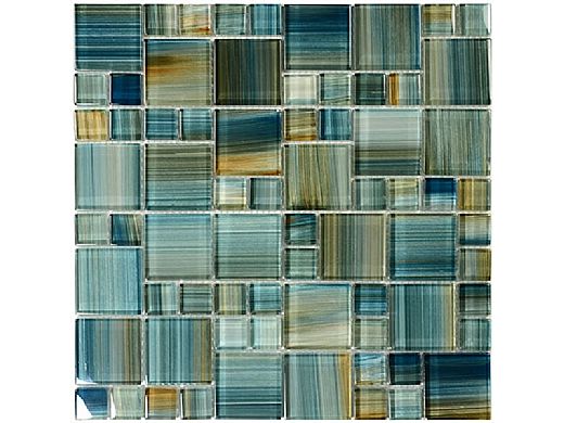 Artistry In Mosaics Watercolors Series Glass Tile | Aqua Mixed | GW8M2348T5