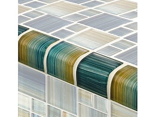 Artistry In Mosaics Watercolors Series, Glass Tile Trim