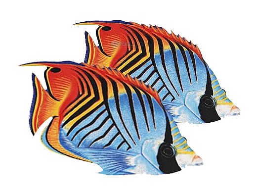 Porcelain Mosaic Reef Fish | Double Threadfin Butterfly | PORC-TF25D-9