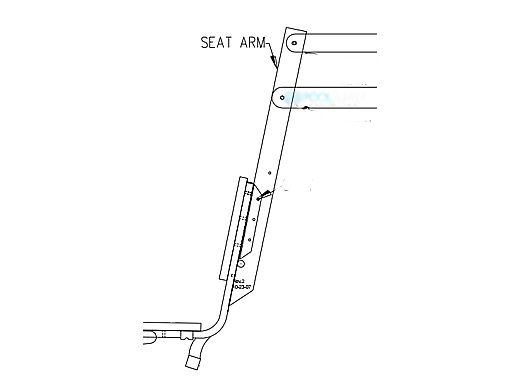 SR Smith Splash! Lift Seat Arm Assembly Hi/Lo | 150-2400A