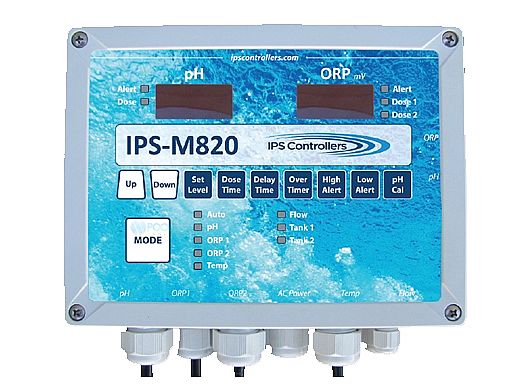 IPS Controllers M820 Automated pH with Dual ORP Controller for Commercial and Custom Residential | IPS-M820