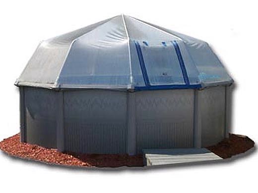 Fabrico Sun Dome All Vinyl Dome for Soft Sided Above Ground Pools | 16' x 32' Rectangle | 301460