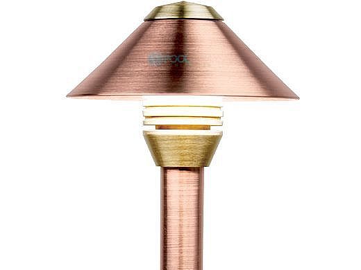 FX Luminaire BD LED Pathlight | Luxor Compatible | Antique Tumbled Finish | 18" Riser | BD-ZD-1LED-18R-AT KIT