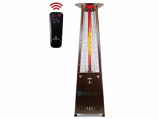 Lava Heat Italia 2G A-Line Commercial Patio Heater with Remote | Triangular 8-Foot | Heritage Bronze Natural Gas | AL8RGB LHI-126