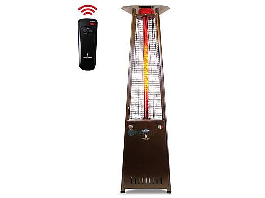 Lava Heat Italia 2G A-Line Commercial Patio Heater with Remote | Triangular 8-Foot | Heritage Bronze Propane | AL8RPB LHI-129