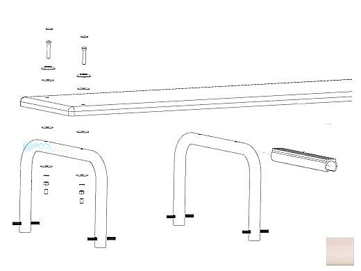 Inter-Fab U-Stands™ 12" U-Style Diving Standards Steel Base Only | Earth | DBU12049-3