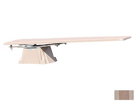 Inter-Fab Techni-Spring Fiberglass Base with Techni-Beam Board Complete | 6' Tan with Tan Top Tread and Tan Base | TB6TAN-TSBF