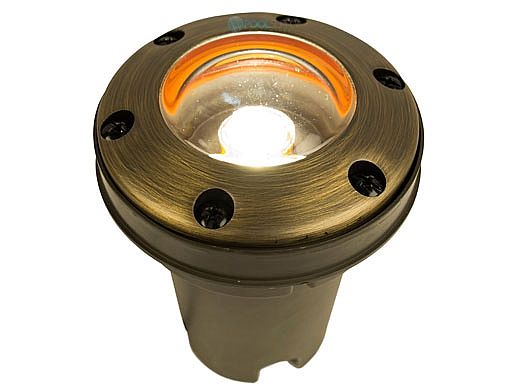 FX Luminaire FC 3 LED Well Light | Bronze Metallic | 10 Watt | Zone Dimming with Color | Ring Grate | FCZDC3LEDRGBZ