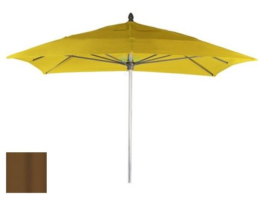 Ledge Lounger Choice Umbrella | 7.5' Square 1.5" Champagne Bronze Pole | Premium 1 Fabric Colors | LL-U-C-7SQPP-CB-P1