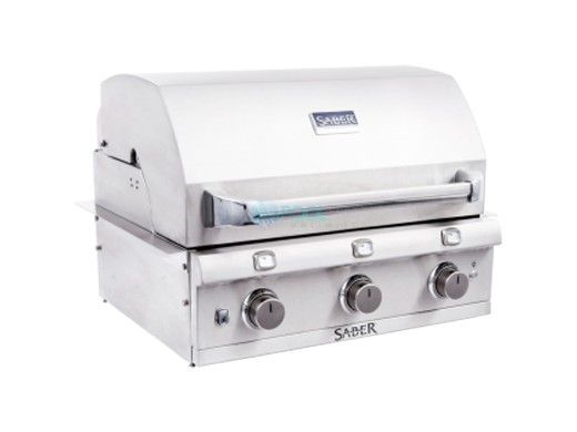 SABER Premium 3-Burner Stainless Steel Built-In Natural Gas Grill | R50SB0417