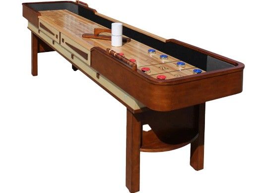 Hathaway Merlot 12-Foot Shuffleboard Table | Walnut Finish | NG1312 BG1312