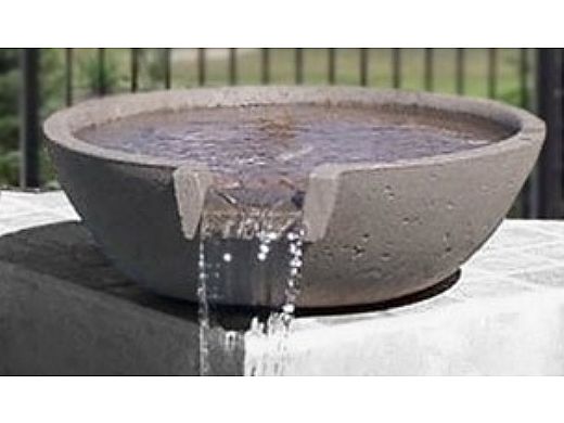 Water Scuppers and Bowls Marseilles Water Fountain Bowl | 21" Tan Smooth | WSBMAR21